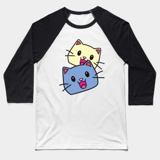 Cute Cat Face Baseball T-Shirt